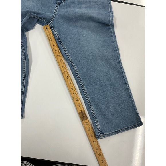 Women's Lee Light Wash Straight Leg Denim Jeans Stretch Size 14M - Picture 6 of 6